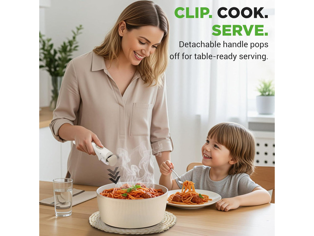 18-Piece Stylish Kitchen Cookware Set - Ceramic Nonstick Pots & Pans with Detachable Handles (Cream)