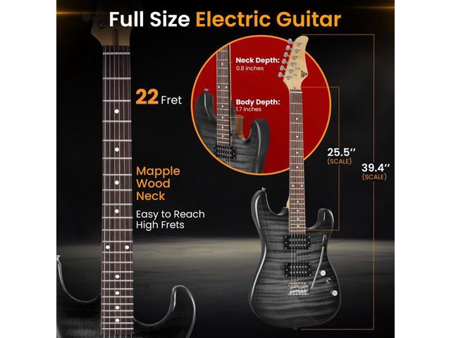 Pyle PEGKT99BK.5 Electric Guitar Kit with Amp for Beginners Full Size 39 Instrument Package with Humbucker Pickups and Rock Amplifier Starter Set...