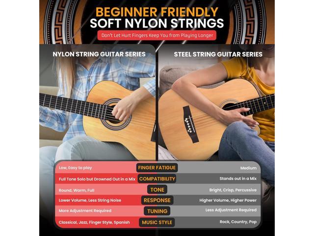 Pyle Left Handed Beginner Acoustic Guitar Kit, 3/4 Junior Size All Wood Instrument with Full Accessory Kit, Picks, Shoulder Strap, Case, Cleaning...