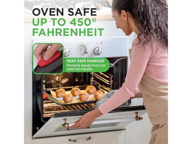 NutriChef 3-Piece Cookie Sheets for Baking, Non-Stick Baking Pans Set with Silicone Handles, Stackable Oven Trays in Small, Medium & Large Sizes...