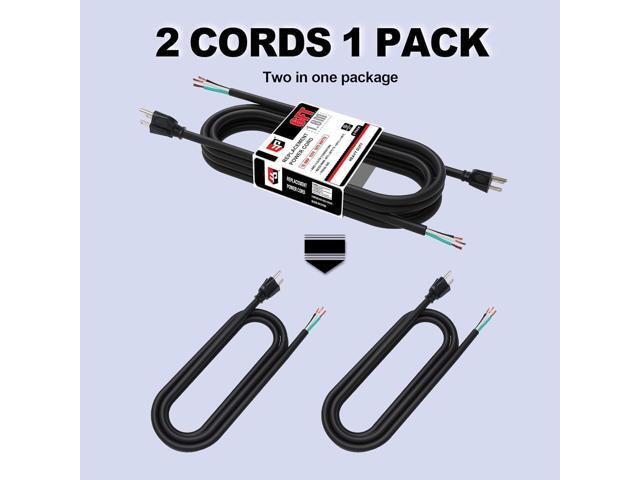 EP 2 Pack 6 ft 14/3C SJTW Appliance and Power Tool Cord, 14 Gauge 3 Prong Heavy Duty Replacement Power Supply Cord Cable, 110V 115V 120V AC...