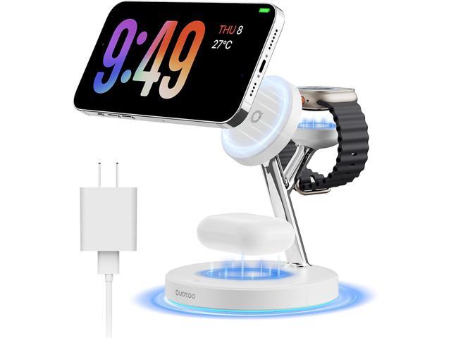2025 3 in 1 Charging Station Compatible with Magsafe Charger Wireless Charger Stand for iPhone 16 15 14 13 12 Series Wireless Charging Station for...