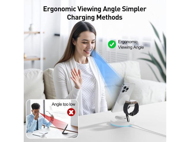 2025 3 in 1 Charging Station Compatible with Magsafe Charger Wireless Charger Stand for iPhone 16 15 14 13 12 Series Wireless Charging Station for...