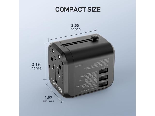 EPICKA Universal Travel Adapter, International Plug Adapter with Dual AC Outlet, 2 USB-C 35W PD Fast Charging & 3 USB-A, All in One Worldwide Wall...