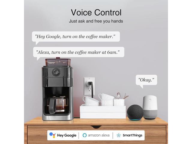 GHome Smart Plug,WiFi Smart Plugs Compatible with Alexa and Google Home,Smart WiFi Outlet with Remote Control and Timer Function,2.4GHz Wi-Fi...