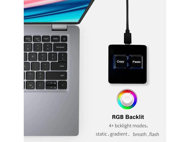 Copy and Paste 2-Key Keyboard SAYO OSU Keypad Hotswap One Handed Mechanical Gaming Keyboard Cherry Switch RGB Backlit Mini USB Keypad for macros or...