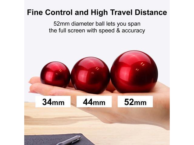 ELECOM HUGE Trackball Mouse, Wired, Finger-Operated, 8-Button Function, Palm Rest Attached, 52mm Smooth Red Ball Windows11, macOS (M-HT1URBK)