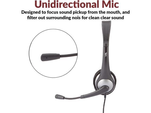 Cyber Acoustics Stereo Headset (AC-204), 3.5mm Stereo & Y-Adapter, Home, K12 School Classroom and Education