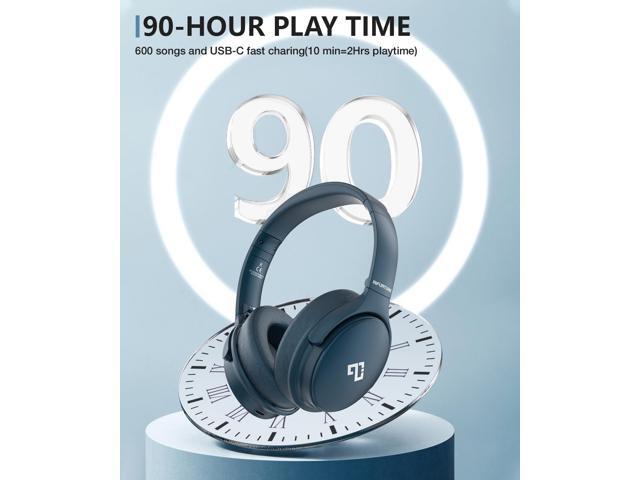INFURTURE Active Noise Cancelling Headphones, H1 Wireless Over Ear Bluetooth Headphones, Deep Bass Headset, Low Latency, Memory Foam Ear Cups,90H...