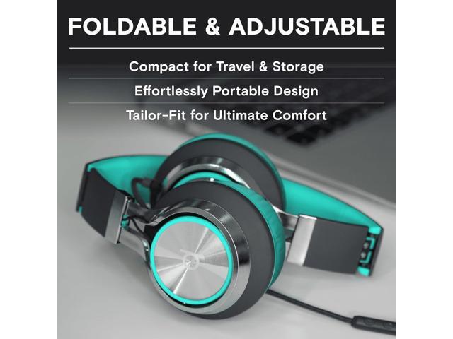 ARTIX CL750 Wired Headphones with Mic & Volume Control Noise Isolating On-Ear Headphones for Computer and Laptop Wired, Plug in Corded Headphone...
