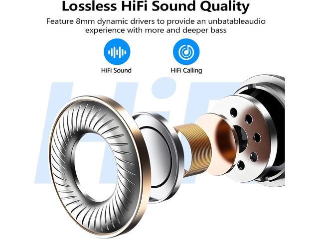 kurdene Wireless Earbuds Bluetooth 5.3 in Ear Buds Light Weight Headphones,Deep Bass Sound,Built in Mics Headset,Clear Calls Earphones for Sports...