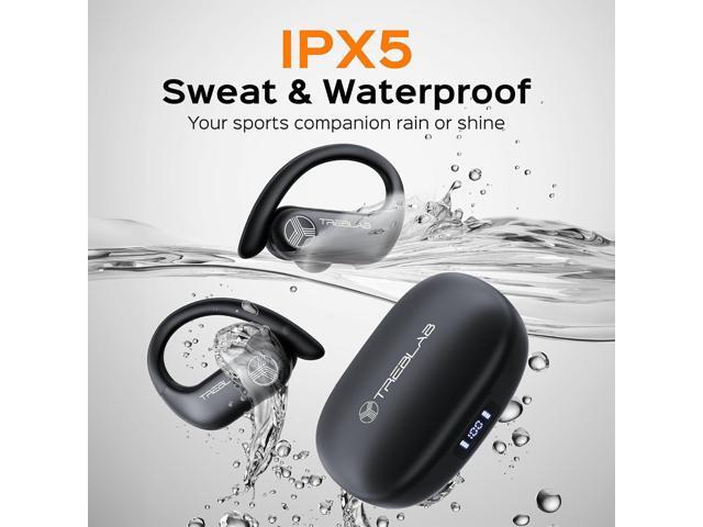 TREBLAB X3 Pro - Ultra Comfortable Earhooks, Pure-HD Sound, Punchy Bass, 145H Battery, Waterproof & Sweatproof Bluetooth Earbuds, Mics for Calls,...