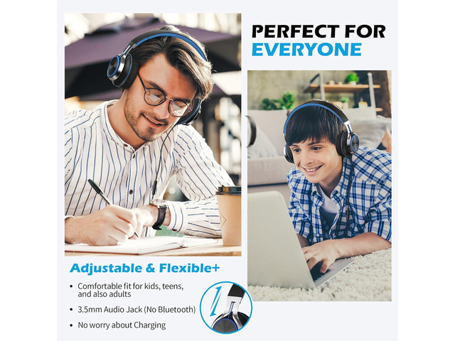 AILIHEN C8 Headphones Wired, On-Ear Headphones with Microphone and Volume Control Foldable Corded Stereo 3.5mm Headset for Smartphones Chromebook...