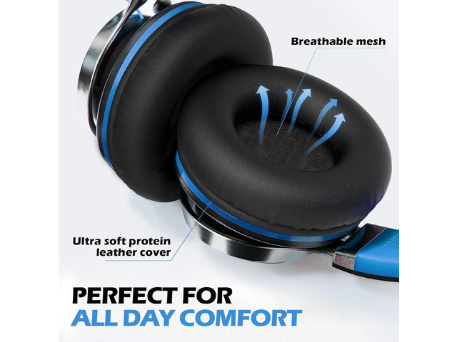 AILIHEN C8 Headphones Wired, On-Ear Headphones with Microphone and Volume Control Foldable Corded Stereo 3.5mm Headset for Smartphones Chromebook...