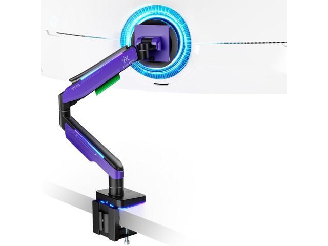 Ares Wing Monitor Mount for 17 to 49 Inch Curved and Ultrawide Monitor, Vesa Arm Support up to 44lbs, Adjustable Gas Spring Clamp and Grommet Desk...