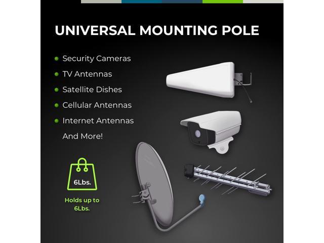 10 Inch J Pole Mount Accessory for Outside Antenna(Signal Booster Antenna, Yagi Antenna, Antenna Expansion kit, Dish, TV Antenna, Camera Pole,...