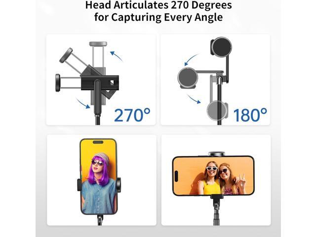 ATUMTEK Selfie Stick Tripod, Extendable 3 in 1 Aluminum Bluetooth Selfie Stick with Wireless Remote and Tripod Stand for iPhone 16/15/14/13/12/11...
