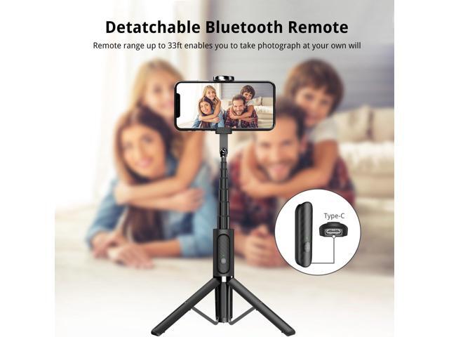 ATUMTEK Selfie Stick Tripod, Extendable 3 in 1 Aluminum Bluetooth Selfie Stick with Wireless Remote and Tripod Stand for iPhone 16/15/14/13/12/11...