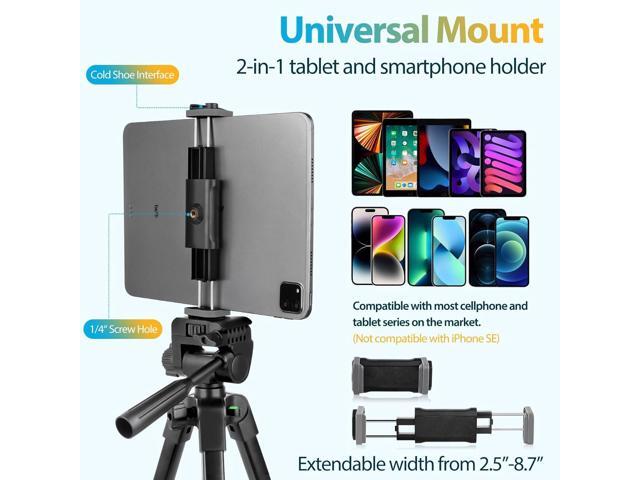 Aureday Phone Tripod Stand, 64 Extendable Cell Phone & Camera Tripod with Wireless Remote and Phone Holder, Aluminum iPad Tripod for Video...
