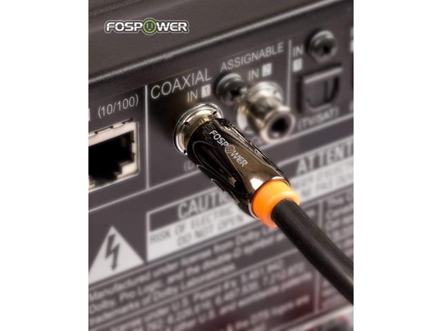 FosPower Digital Audio Coaxial Cable [24K Gold Plated Connectors] Premium S/PDIF RCA Male to RCA Male for Home Theater, HDTV, Subwoofer, Hi-Fi...