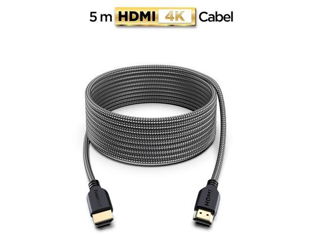PowerBear 4K HDMI Cable 15 ft High Speed Hdmi Cables, Braided Nylon & Gold Connectors, 4K @ 60Hz, Ultra HD, 2K, 1080P, ARC & CL3 Rated for...