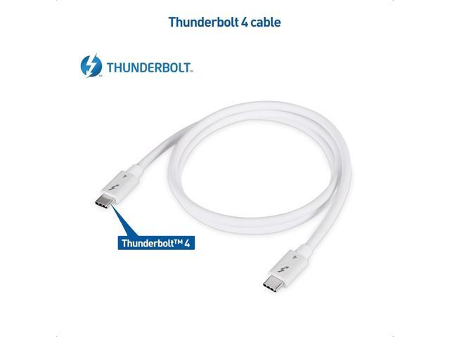 Cable Matters [Intel Certified] 40Gbps Thunderbolt 4 Cable 2.6ft with 8K Video and 100W Charging in White - 0.8m, Compatible with USB4, Thunderbolt...