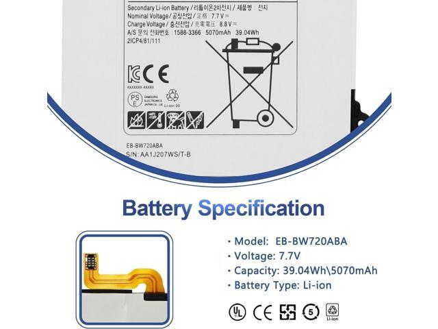 EB-BW720ABA EB-BW720ABE Battery for Samsung ChromeBook Plus V2 XE520QAB XE521QAB, Chromebook 4 4+ XE310XBA XE350XBA, Galaxy Book 12 SM-W720 SM-W723...