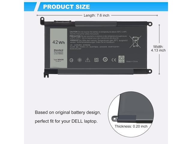 Battery for Dell WDX0R P69G Inspiron 15/13 5000/7000 Series 15 7573 7579 7560 7570 7569 5570 5567 5565 5568 5578 5579 5575 13 7368 7378 5368 5378...