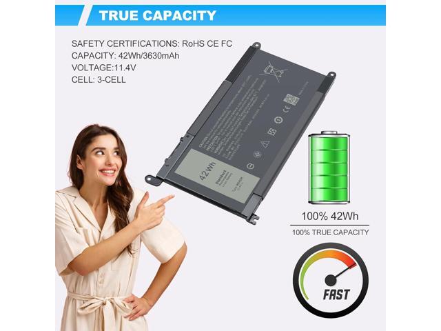 Battery for Dell WDX0R P69G Inspiron 15/13 5000/7000 Series 15 7573 7579 7560 7570 7569 5570 5567 5565 5568 5578 5579 5575 13 7368 7378 5368 5378...