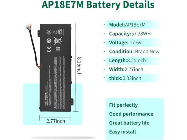 DMKAOLLK AP18E7M AP18E8M Battery for Acer Predator Helios 300 PH315-52 PH315-53 PH317-53 Predator Triton 300 PT315-51 Nitro 5 AN517-52 AN517-51...