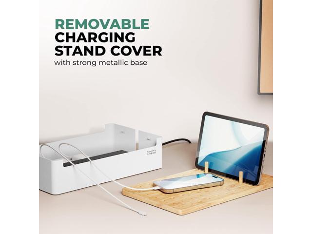 Prosumers Choice Bamboo Charging Station for Multiple Devices - Wooden Charger Organizer with Removable Dividers for Phones, Tablets, and Laptops -...