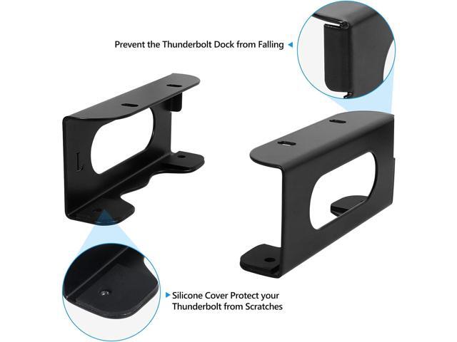 Under Desk Holder for Thunderbolt 4 Dock/Thunderbolt 3 Dock and Power Cable, Under Desk Iron Storage Rack for TS4 / TS3 Plus, No Drill, Easy...