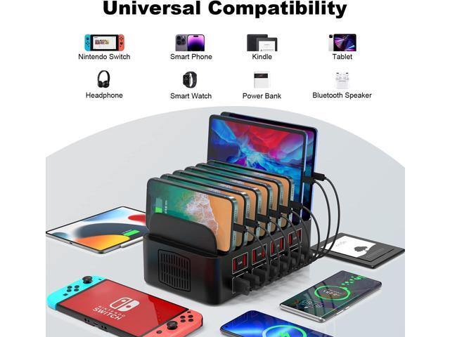 Charging Station for Multiple Devices,Cinlinso 150W/35A 16 Port USB Charging Station,Multi Device Fast Charger Organizer Compatible with...