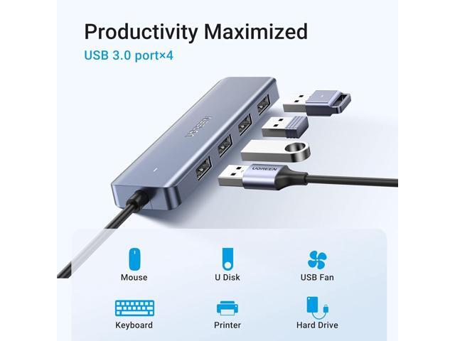 UGREEN 4 Ports, USB C to USB Hub with 4 USB 3.0, USB C Splitter for Laptop, Mac Pro, iMac, iPad Pro, Chromebook, Pixelbook, Dell XPS, Samsung,...