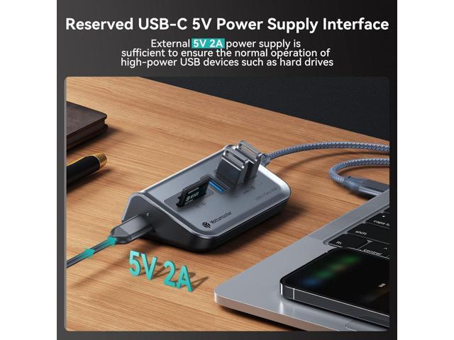 Yottamaster USB Hub with SD Card Reader, Triangle Desktop USB3.0 Hub with 3 USB A 3.0 Ports, TF & SD Card Reader with 1.64ft Cable for PC, Laptop...