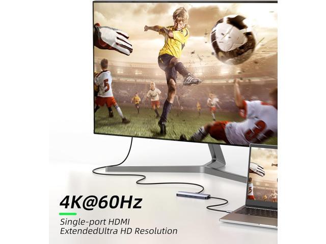 USB C Hub Docking Station Dual Monitor, USB C to 2 HDMI 4K 60Hz with Ethernet, 100W Charing and USB3.0, USB-C Hub Compatible for HP MacBook Pro...