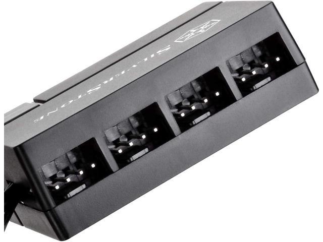 SilverStone Technology Silverstone 8-Port PWM Fan Hub/Splitter for 4-Pin & 3-Pin Fans* in Black SST-CPF04-USA (Newest Version)