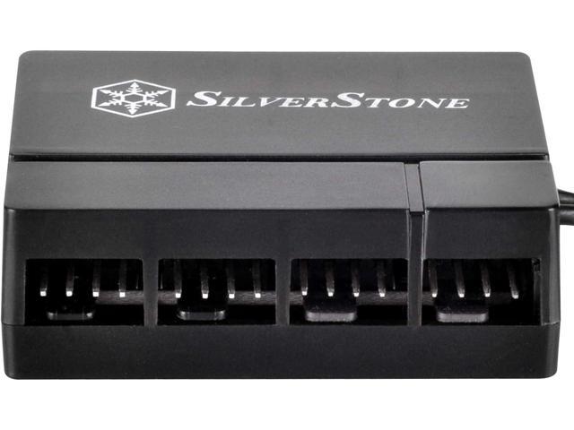 SilverStone Technology Silverstone 8-Port PWM Fan Hub/Splitter for 4-Pin & 3-Pin Fans* in Black SST-CPF04-USA (Newest Version)