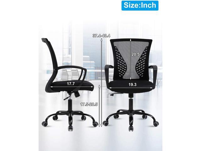 Home Office Chair, Ergonomic Desk Chair Mesh Mid Back Adjustable Height Computer Chair with Lumbar Support and Armrest Executive Arbitrary Rolling...