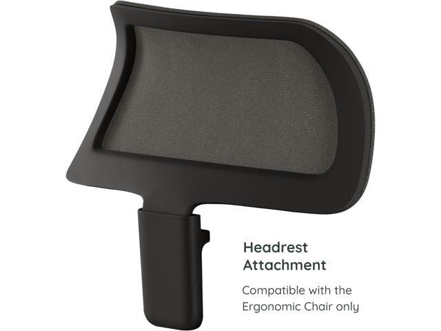 Branch Adjustable Ergonomic Headrest Attachment - Only Compatible Ergonomic Chair - Experience Optimal Comfort and Support - All Black
