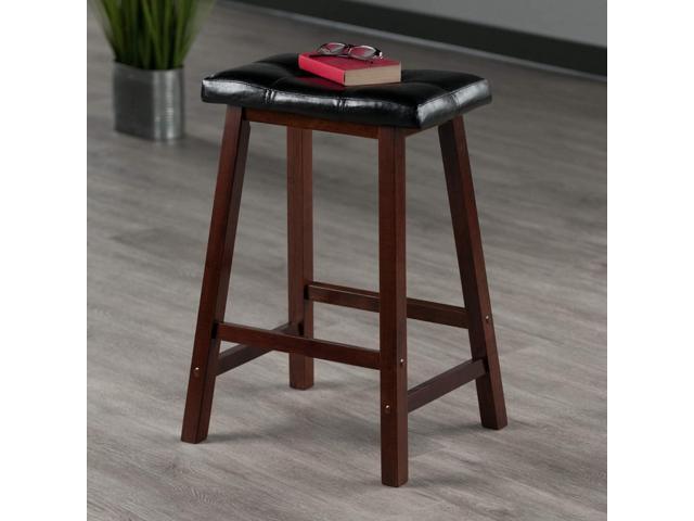 Winsome Mona Stool, 24', Antique Walnut