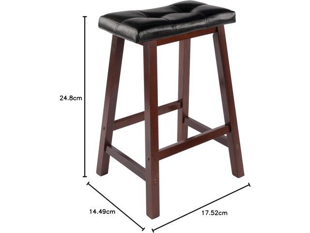 Winsome Mona Stool, 24', Antique Walnut