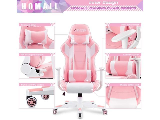 Homall Gaming Chair, Office Chair High Back Computer Chair Leather Desk Chair Racing Executive Ergonomic Adjustable Swivel Task Chair with Headrest...