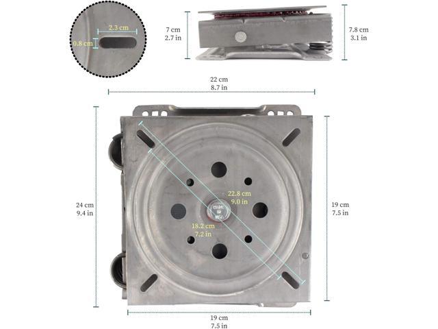BambooMN 8.25' Swivel Rocker Plate Replacement Mechanism - Restore Recliner, Chair, Furniture - Heavy Duty - Easy Installation - 1 Unit