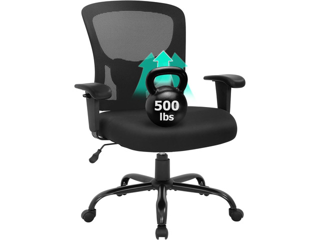 BestOffice Big and Tall Office Chair 500lbs Desk Chair Mesh Computer Chair with Lumbar Support Wide Seat High Back Task Executive Ergonomic Chair...