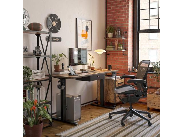 FEZIBO 40 x 24 Inches Standing Desk with Drawer, Adjustable Height Electric Stand up Desk with Storage, Sit Stand Home Office Desk, Ergonomic...
