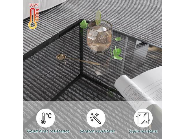 Glass Coffee Tables for Living Room Square Modern Center Table for Small Space,Tempered Glass-top with Sturdy Metal Frame Sofa Side End Table, Easy...