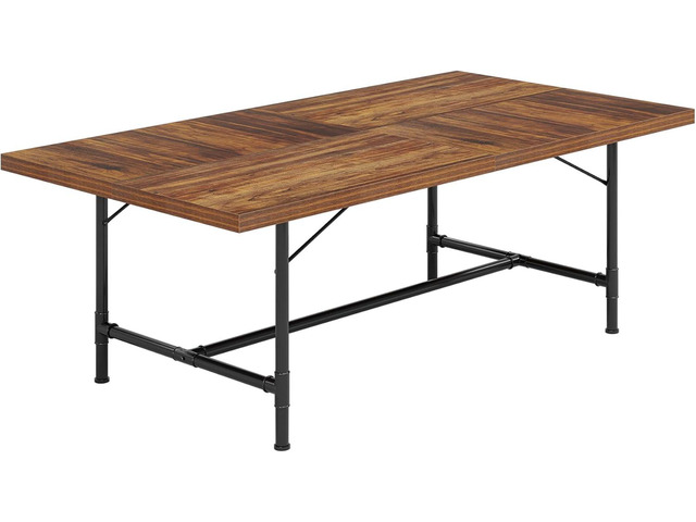 Tribesigns 6FT Conference Table, Rustic Rectangle 70.8' W x 35.4' D Meeting Table, Modern Seminar Table Boardroom Desk for Office Meeting...