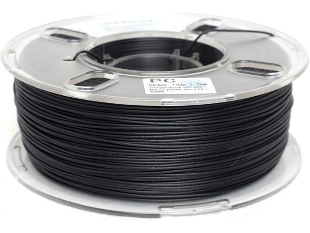 Carbon Fiber Filament, PRILINE Carbon Fiber Polycarbonate 3D Printer Filament 1.75mm, High Strength Carbon Fiber 3D Printing Filament 1kg Spool, Black