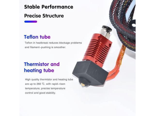 Creativity CR10 Hotend Assembled MK8 Extruder Kit Full Set (with 0.4MM Nozzles) Upgrade for 3D Printer CR 10/CR 10S/S4/S5 Replacement Parts